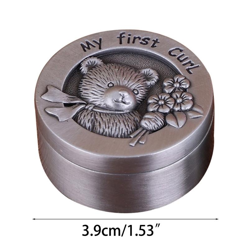 Baby First Tooth Chest Holder Round Shaped Metal Artcraft Trinket