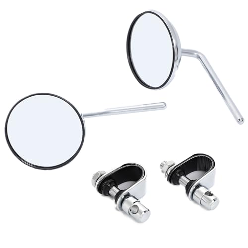 

Мотоцикл Harley Зеркало Ручка Зажим Круглый Чоппер Боббер Левый и Правый Набор Кастом Американский Кафе Рейсер Винтажные Детали Левый и Правый Набор (Серебряный