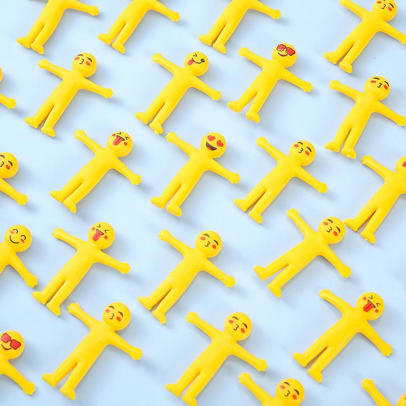 Yellow Stretch Villain Decompression Toy - Fun Mini Pinch Toy for Kids