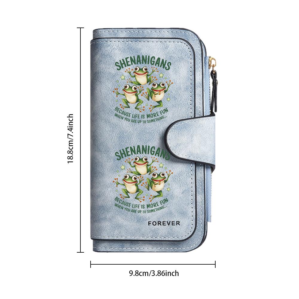 Cute Frog Print Women Wallet Fashion Long Card Holder Purse