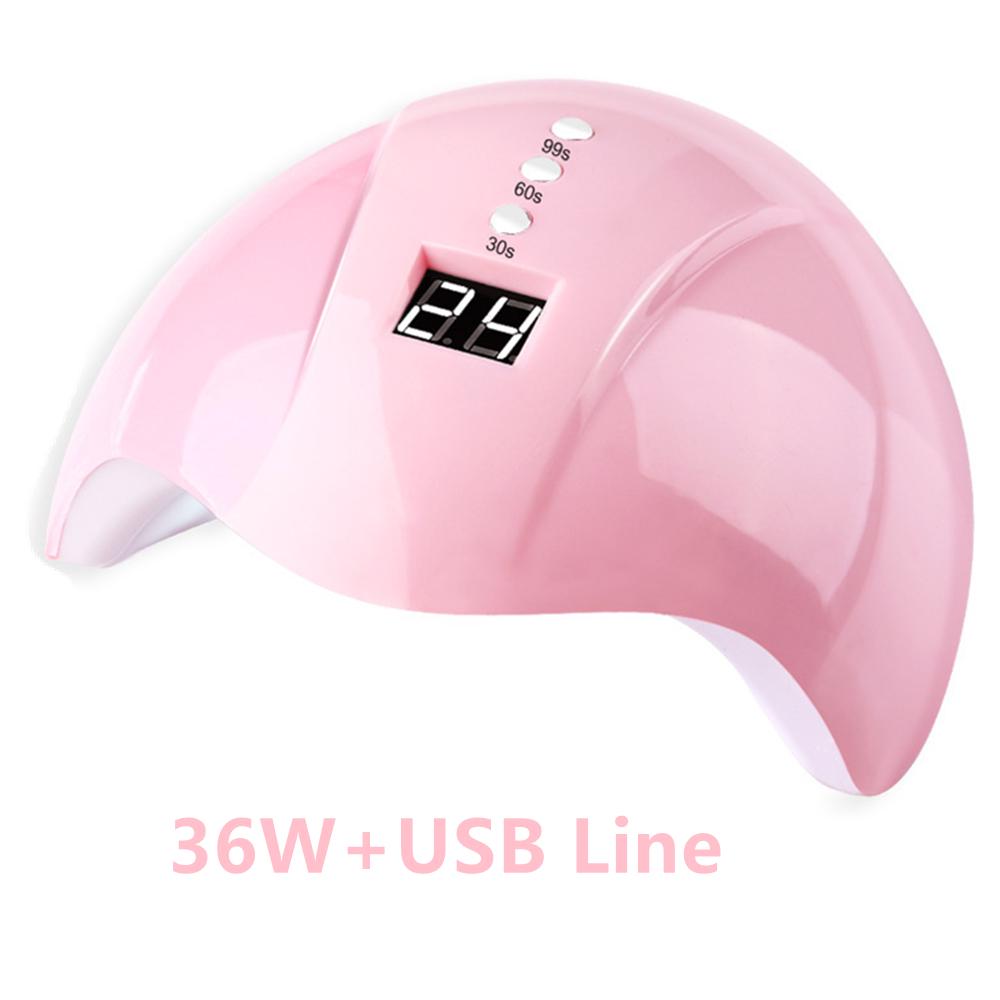 45W 15 LEDS UV Nail Polish Dryer Lamp Gel USB Acrylic Curing Light For Nail Machine Curing Lamp With Timer 30s/60s/99s Setting Women Gift
