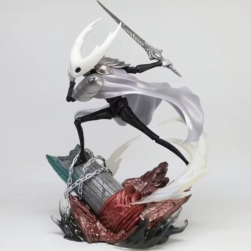 Hollow Knight Pure Vessel 34CM Battle Form Mode KO Action Figure Desktop Ornament Decor Game Collectible Statue Gift For Fans