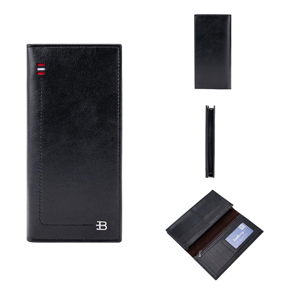 Baellerry Men's Long Purse Multi-card Slot Billfold Card Holder Fashionn Clutch Bag Pu Leather Suit Wallet
