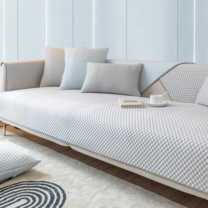 Ice Silk Sofa Cushion Summer Non-slip Cover Summer Cover Cloth Simple Towel Cool Bean Technology Cool Mat Seat Cushion