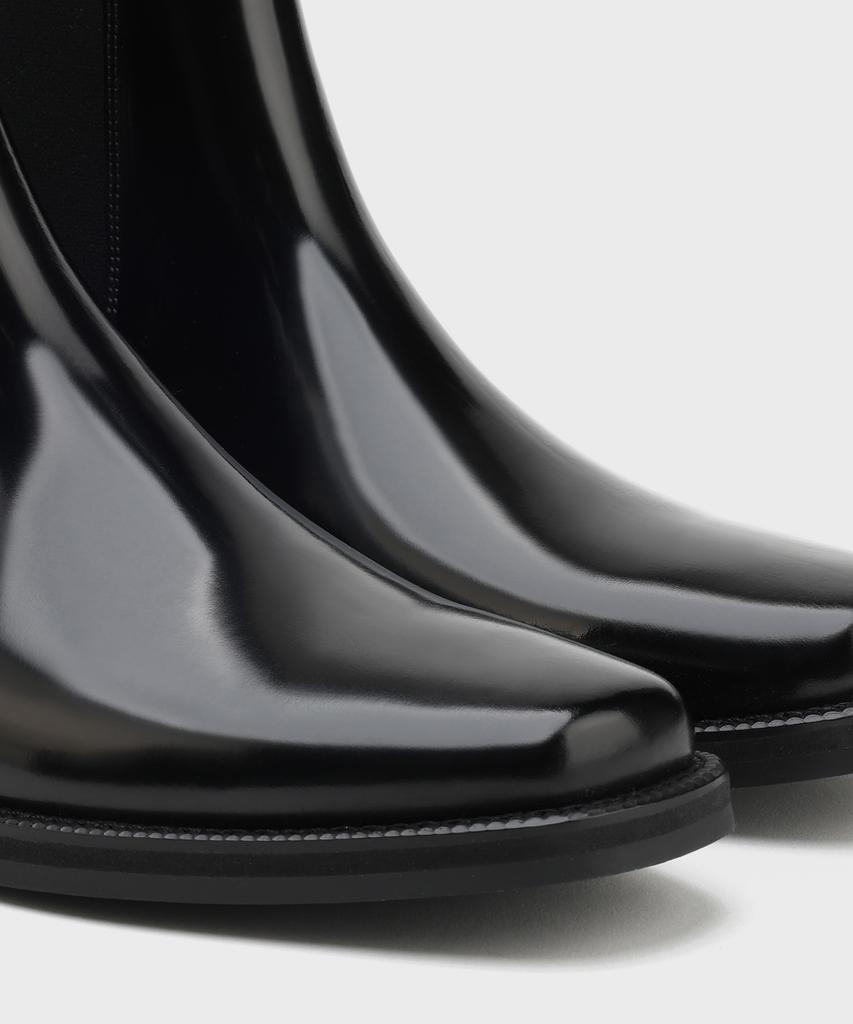 Firenze Atelier [Vibram] Minimal Semi-Square Line Chelsea Boots 7430 [Box Black]