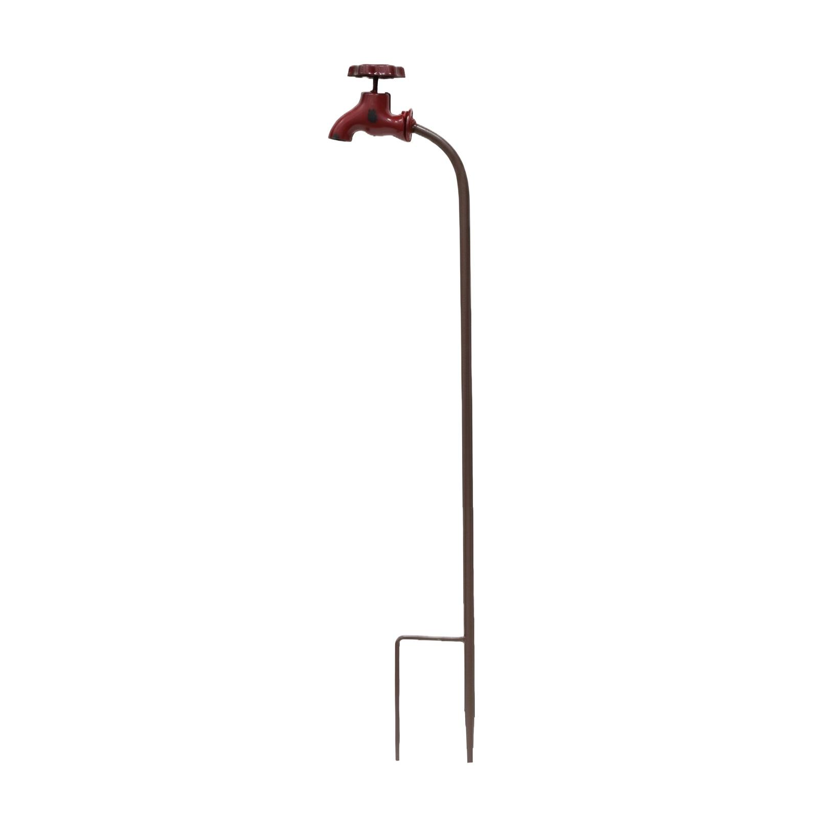 

Metal Faucet Shape Garden Stake for Outdoor Planter Decoration Vintage Style Balcony Potted Plant Insert Ornament for Yard Patio Lawn Decor One Size червоний