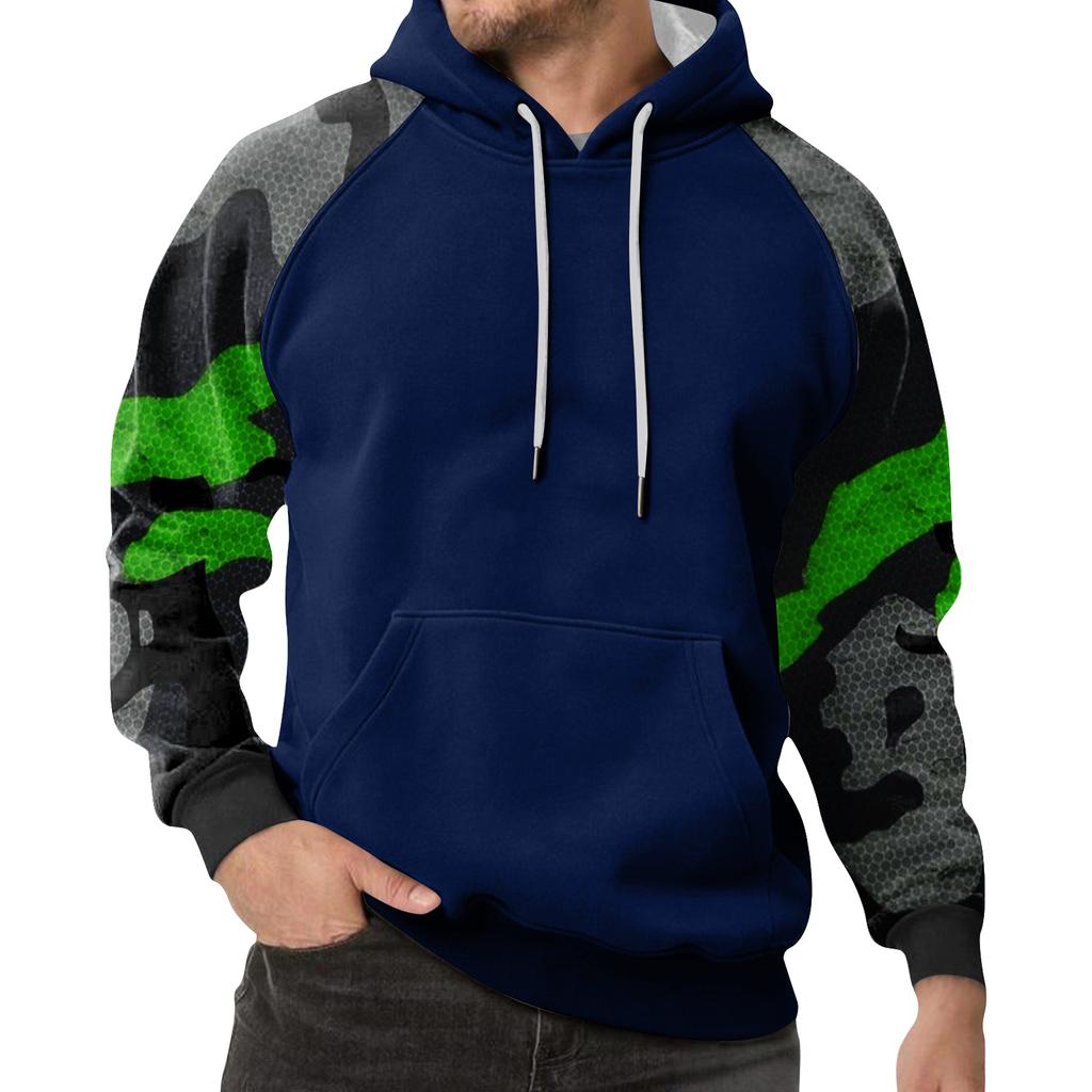 Herr Kamouflage Sweatshirt Hoodie Herr Sport Stor Storlek Casual Sweatshirt