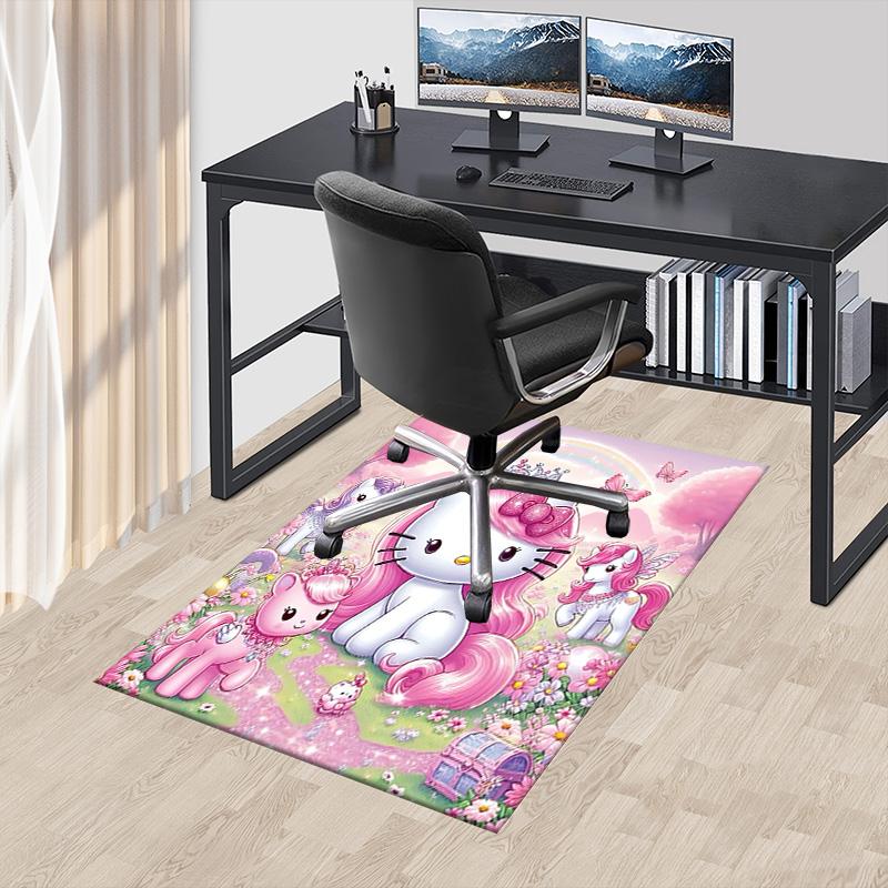 Hello Kitty Fantasy World Carpet For Playroom Bedroom Living Room Sofa Home Decorkids Game Area Rug Nonslip Floor Mat