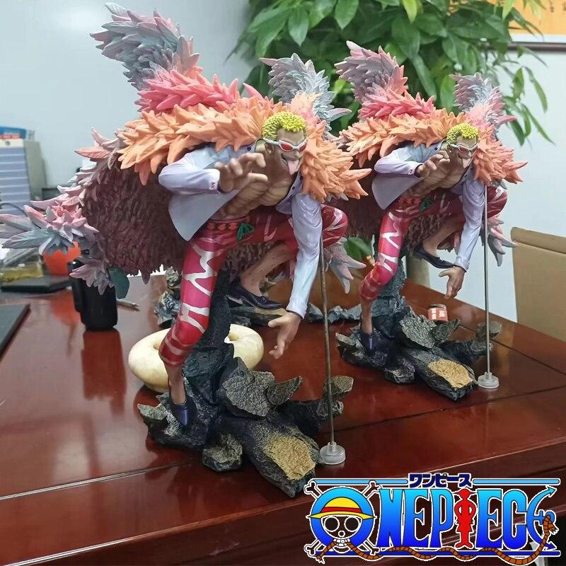34cm One Piece Anime Donquixote Doflamingo Portrait of Pirates Action Figure Collection Model Doll Gifts Toys Decoration Gifts