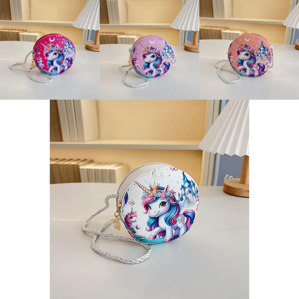 Adorable Mini Unicorn Shoulder Bag For Girls Stylish Pu Material Fashionable Accessory