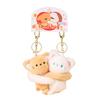 Stickable Couple Cartoon Keychains Stuffed Animal Plush Key Rings Cat Dog Plush Dolls  Men Women