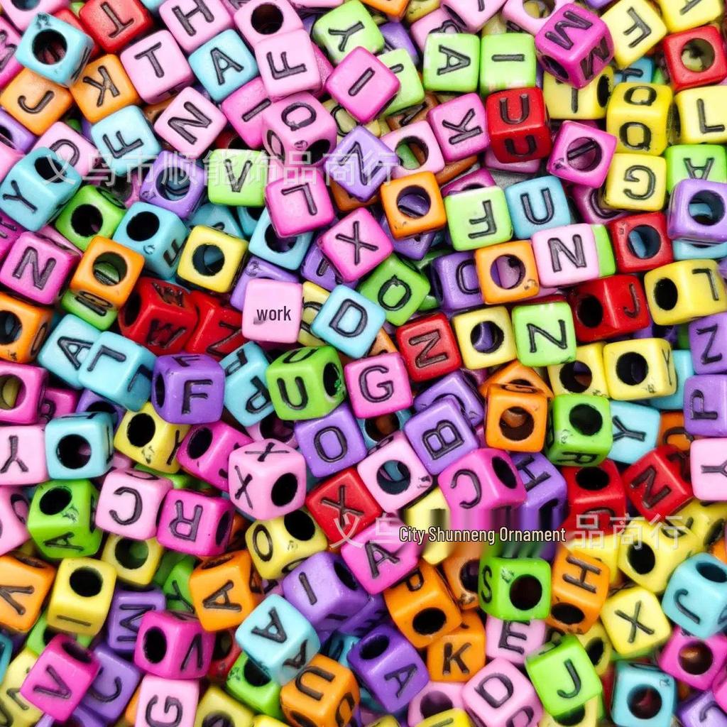 Acrylic Letter and Number Beads for Kids' DIY Jewelry and Crafts