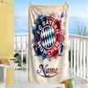 Bayern Munich Fan Art Customize Your Name Beach Towel Super Soft Microfiber Quickdry Fabric