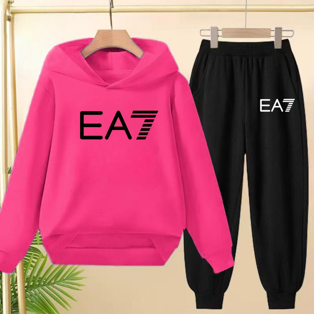 Kids Autumn Winter Hoodie Letter Print Clothing Casual Top+Trousers 2PBoy Girl 3-12Yrs Child Gift Brand Sports Coat Jogging Set