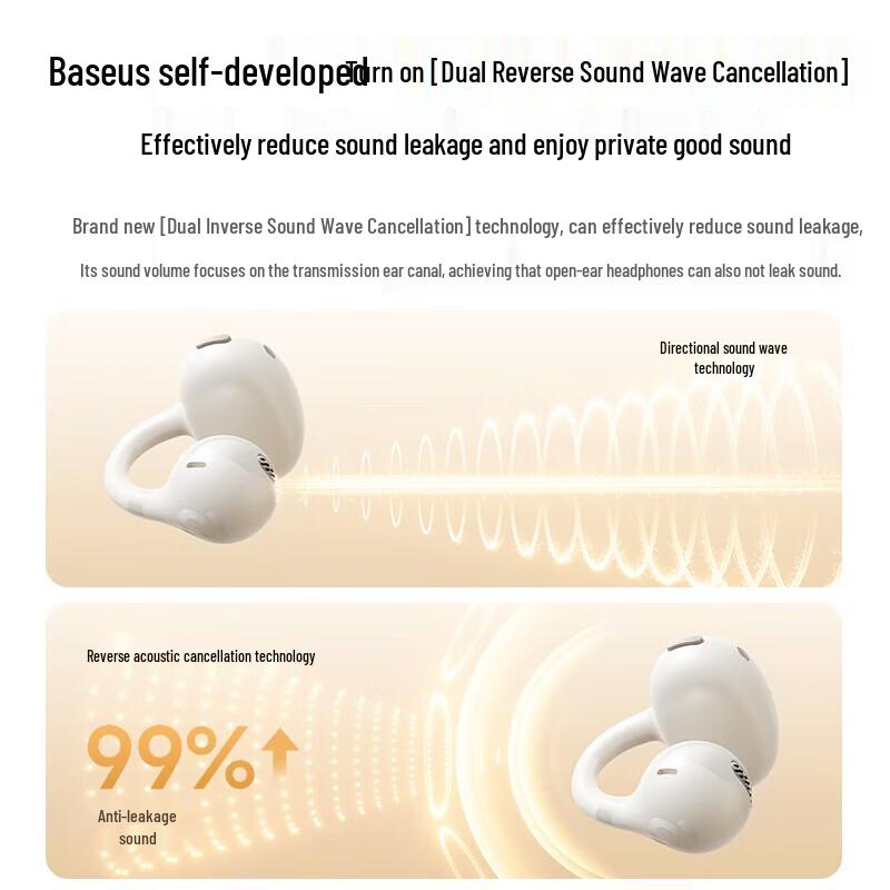 Baseus BC1 Ear-Clip Open-Ear Air Conduction Bluetooth Headset