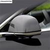 Side Rearview Mirror Cap Rain Shade Rainproof Eyebrow Cover Trim Chrome / Carbon Fiber Accessories For Tesla Model 3 2018 -