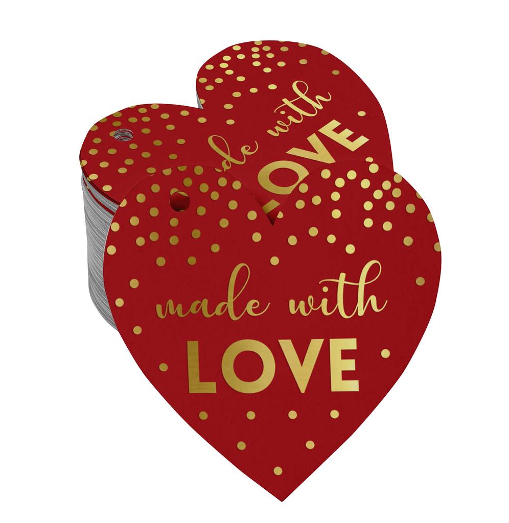 Inkdotpot Gold Foil Paper Hang Tags Made With Love Wedding Favor Tags 100