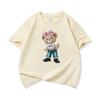 Girl Bear With Pink Bow Graphic Tee Kids Pure Cotton Crew Neck T Shirt Short Sleeve Muticolor Tops For Boys Girls Children
