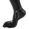 Adjustable Chain Anklet Bracelet for Women Vintage Fashion Simple Thin Chain Anklet Female Foot Beach Jewelry Gift