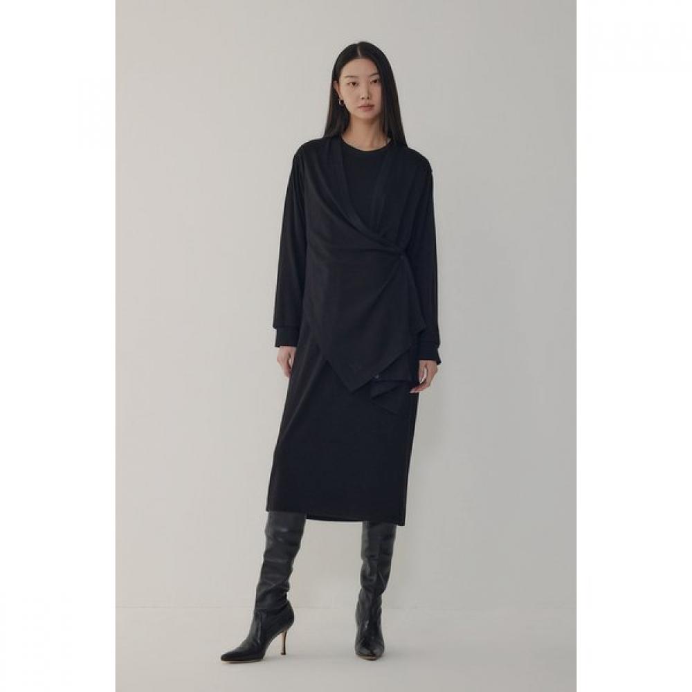

Vov Wool Blend Tie Knit Dress 7116137101 blacks/One size