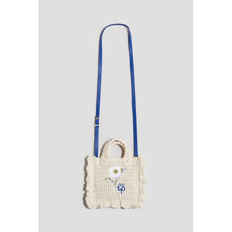 

[Georgia Beaumont H & M] Children s Clothing Girls Bags Autumn New Arrival Imitation Crocheted Handbag 1276705 Light beige/Flowers