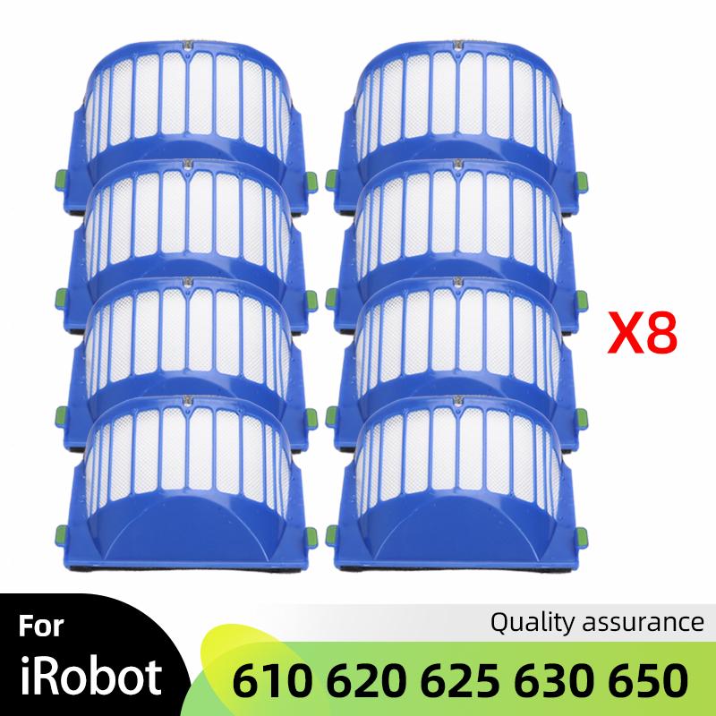 Ersatzteil-Set für iRobot Roomba 600 Serie 610 620 625 630 650 660 Staubsauger-Bürstenrolle Aero Vac Filter + Seitenbürste