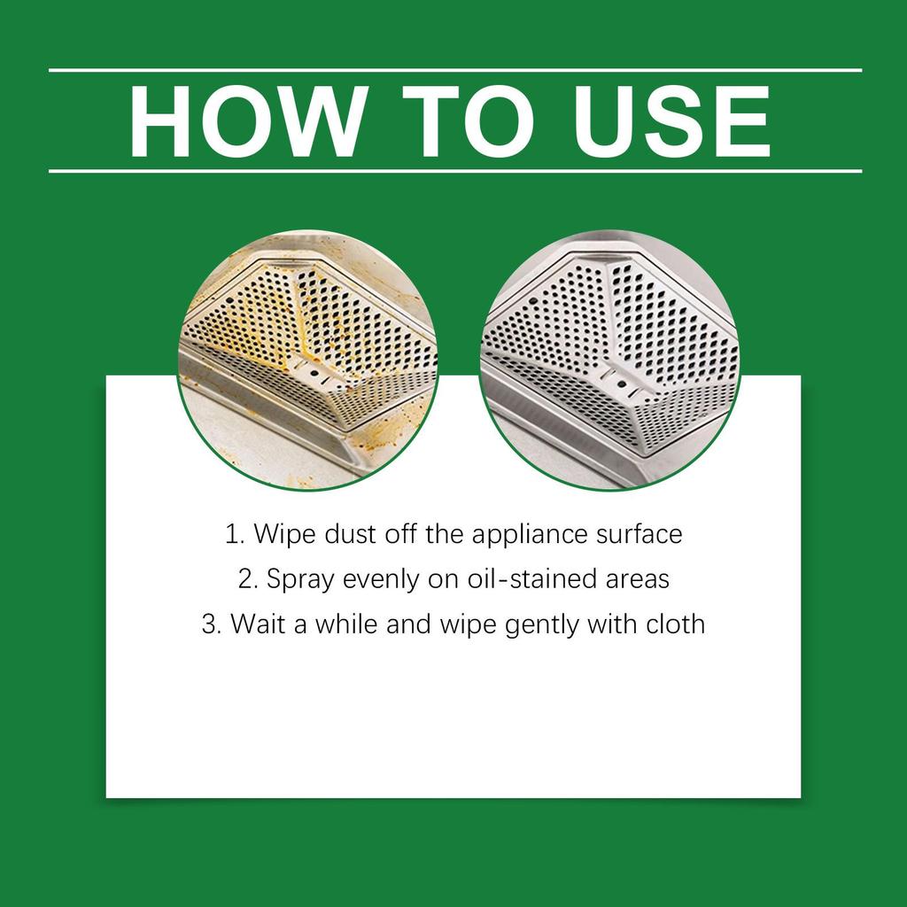 Jakehoe Kitchen Appliance Cleaner Cleaning Oil Hood Stove Multi-purpose Heavy Oil Cleaner