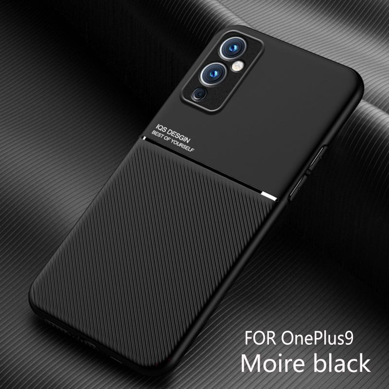 for oneplus 9rt 5g case leather texture car magnetic holder back cover for oneplus9rt one plus 9 rt 9r t plus9rt phone cases
