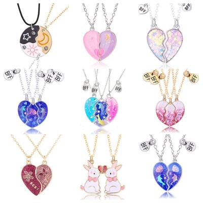 Collier Magnétique Meilleur Ami: Joli cadeau de rentrée scolaire et pendentif d'anniversaire pour elle