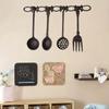 Vintage Iron Spoon and Fork Wall Decor Pendant Retro Old Cast Iron Artistic Accessories for Home Garden Wall Decorative Ornament