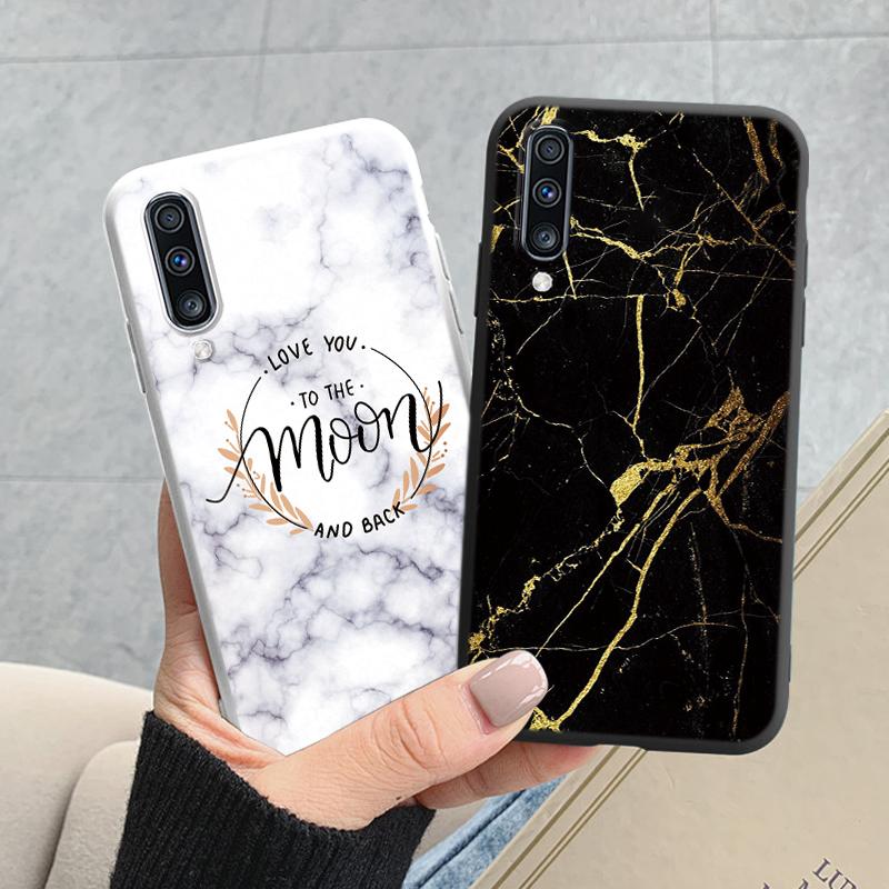 Case For Samsung Galaxy A50 A30S A50S A70 A51 A71 Cover Protective TPU Fundas Fashion Marble Stone Texture Coque Capa Silicone