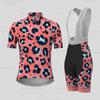 Women Clothing Sets Leopard Print  Cycling Shorts  Clothes Mountain Bike Bicycle Set Sportwear 2026 Summer Short Sleeved Breathable Cycling Suit Set