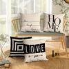 Unique Pillow Covers: Love, Home, and Geometric Designs Sofa Cushion Cover Home Room Decoration 2D Flat Printing