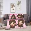 Soft Warm Blanket Kids Airplane Travel Cute Monchichis Chimutan Bedding Throws Flannel Bedspread For Couch Chair Sofa Bed