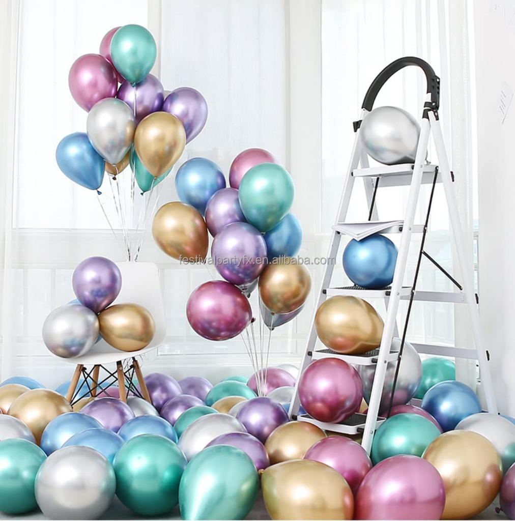 5/10/12inch Metal Pearl Latex Balloons Thick Chrome Metallic Globos Birthday Party Advertisement Balloon Wedding Decoration