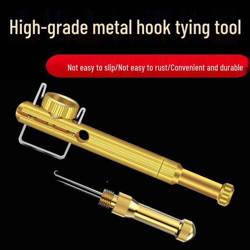 Quick Hook Tying Tool: Manual Knot & Inner Line Guide for Fishing Hooks