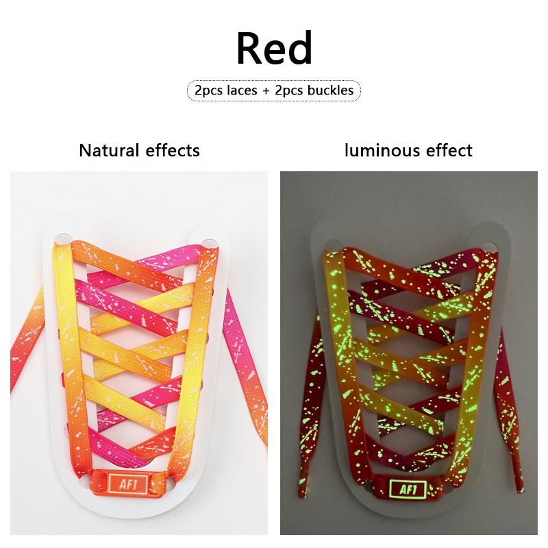 Flat Luminous Shoelace Fluorescent Shoelaces for Sneakers Glow In The Dark Night Shoe Laces for AF1 Shoestrings Buckle Decoratio