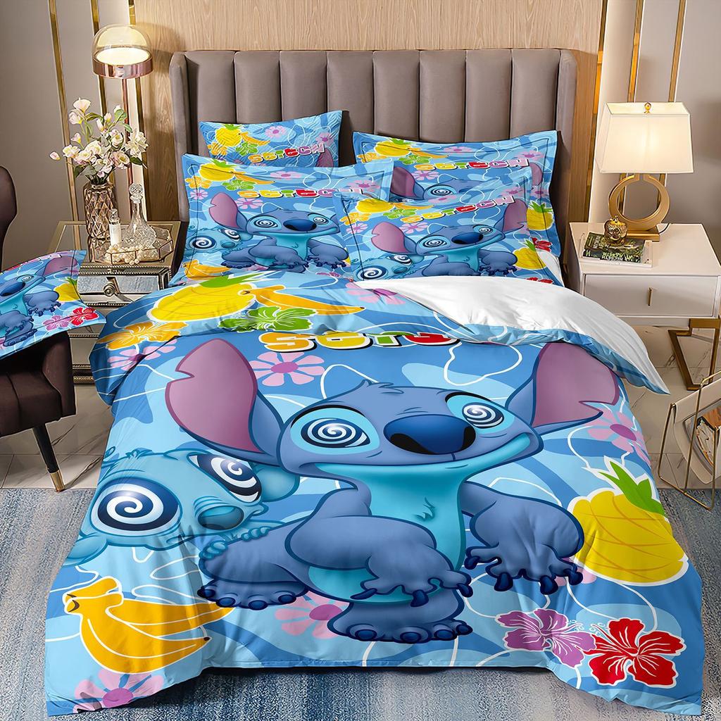Digital Printing Three-Piece Cute Cartoon Quilt Cover 3D Bed Kit