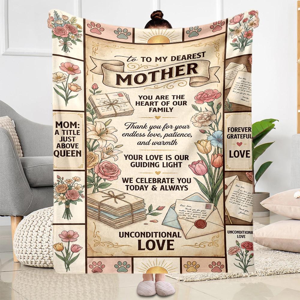 Mother's Love And Inspiration Blanket Suitable for sofas,travel, living rooms also a good gift for friends and family Suitable for all seasons.