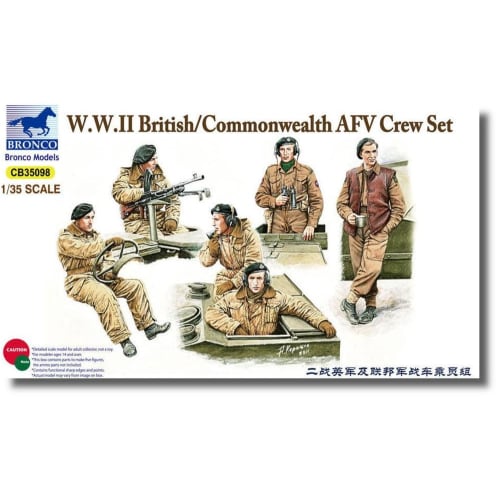 

Bronco Model 1/35 Scale British Fighting Vehicle Crew (Beret Style, etc.) Plastic Model Kit (6 Figures) CB35098
