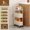 Tall Multi-Layer Kitchen Storage Rack for Narrow Spaces