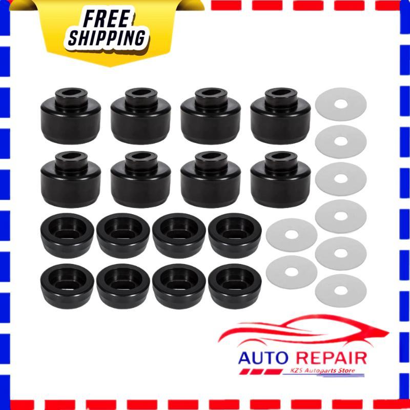 24PCS 7-141 Body Mount Bushing Kit Fits for 1999-2014 Chevy Silverado & Sierra 1500/2500 2WD/4WD Polyurethane Body Cab Mounts