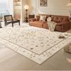 Retro Style Carpets for Living Room Persian Ethnic Style Bedroom Decor Carpet Cream Fluffy Soft Bedside Rug Home Plush Floor Mat