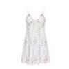 Good Morning Love with You Ice Silk Satin Padded Strap Nightdress Pure Floral French Sexy Pajamas for Women