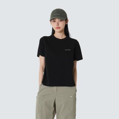 Sorona Women's Semi-Crop Short-Sleeve T-shirt Black (S26MWFTS05)