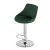KAST stool - velvet green / chrome base