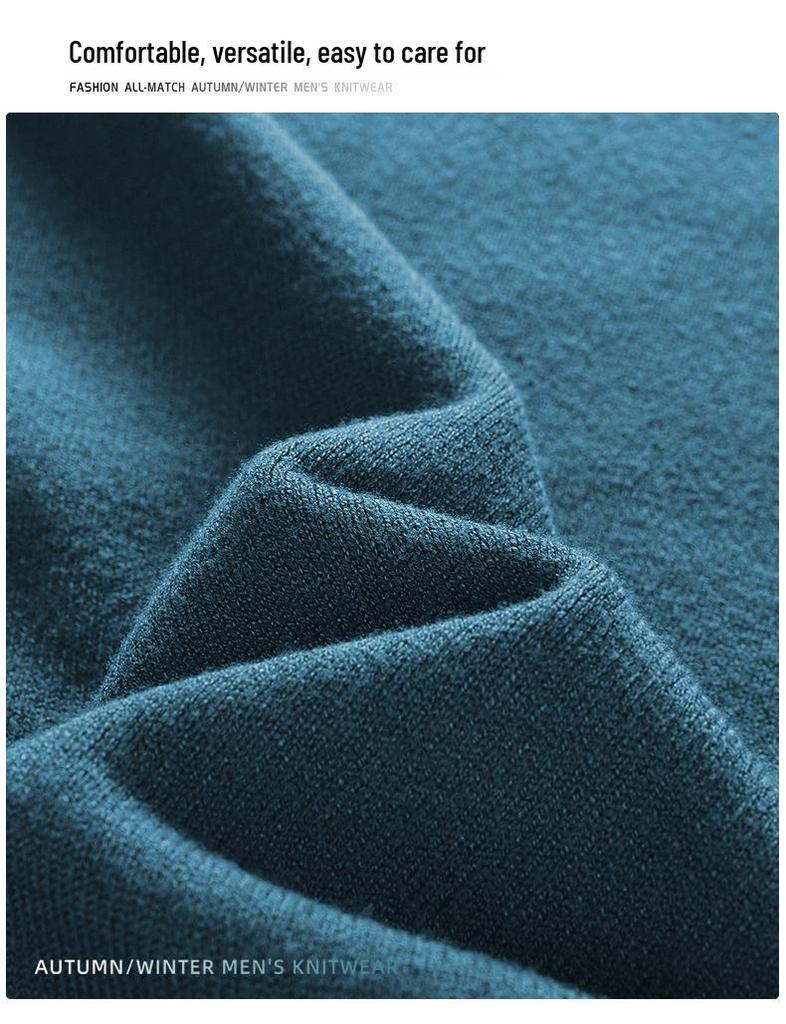 Korean Style Slim Fit Anti-Pilling Wool Sweater - Youth Casual Round Neck for Autumn & Winter