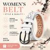 Hollow Vintage Pin Buckle Strap Genuine PU Leather Luxury Female Waist Belt  Jeans Accessories