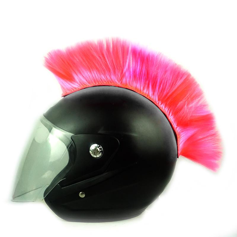 Rooster Comb Helmet Wig - Funny Motorcycle Decoration & Prank Prop
