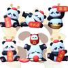 Unique Pvc Panda Series Ornament Perfect For Festive Cake Decorations And Whimsical Room Accessories Gifts